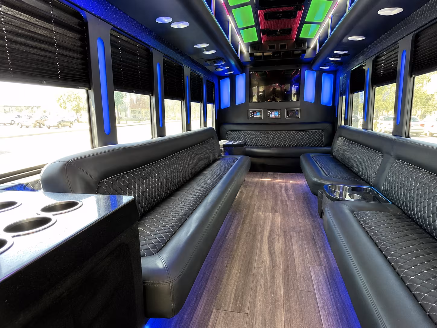 florissant 15 passenger party bus inside