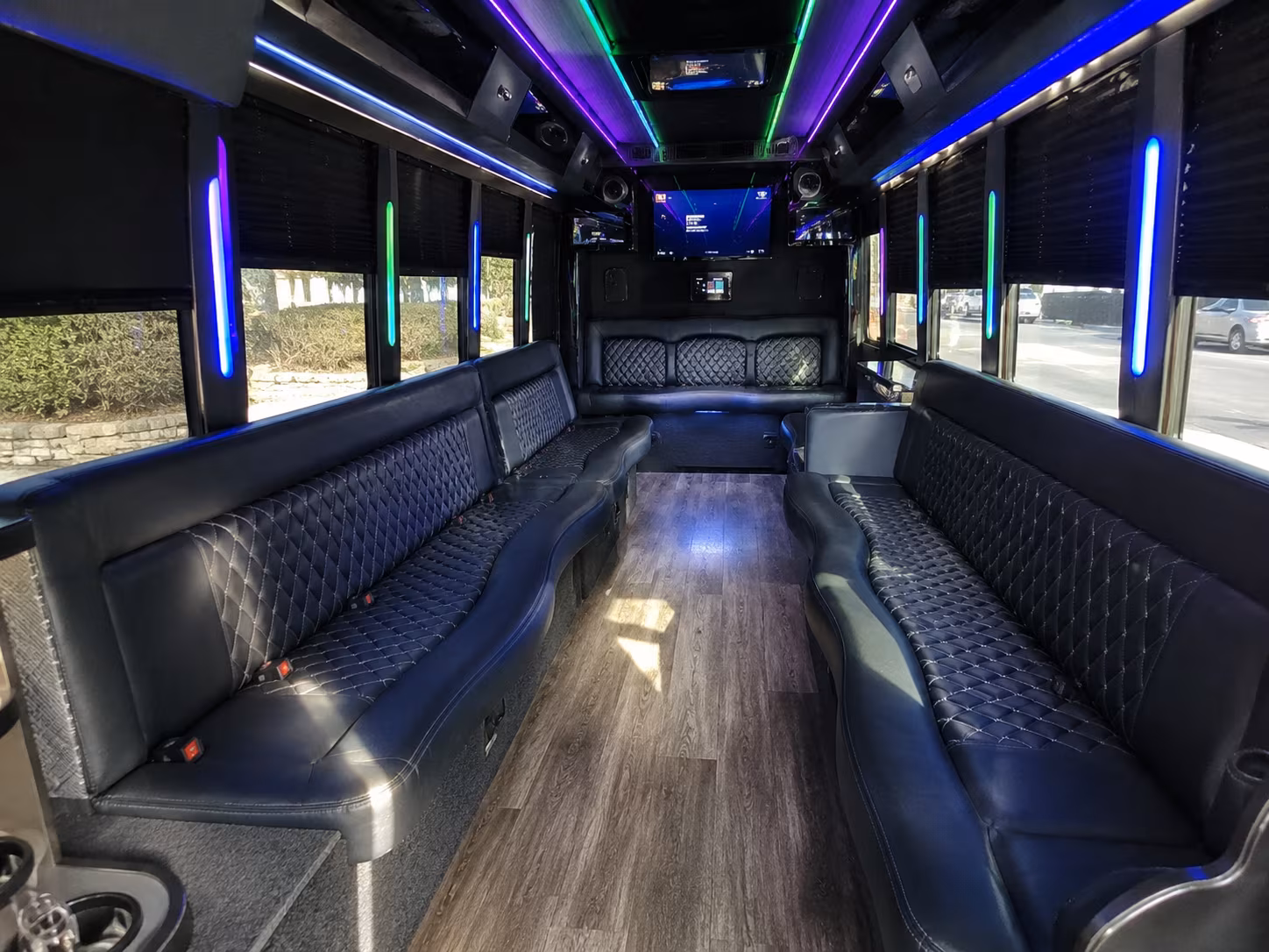 florissant 15 passenger party bus interior