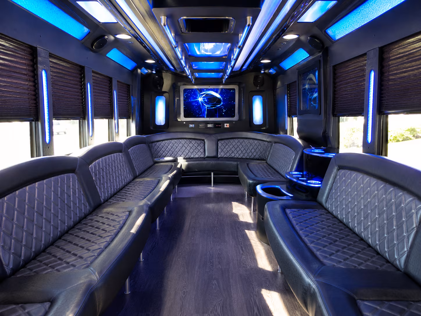 florissant 28 passenger party bus inside
