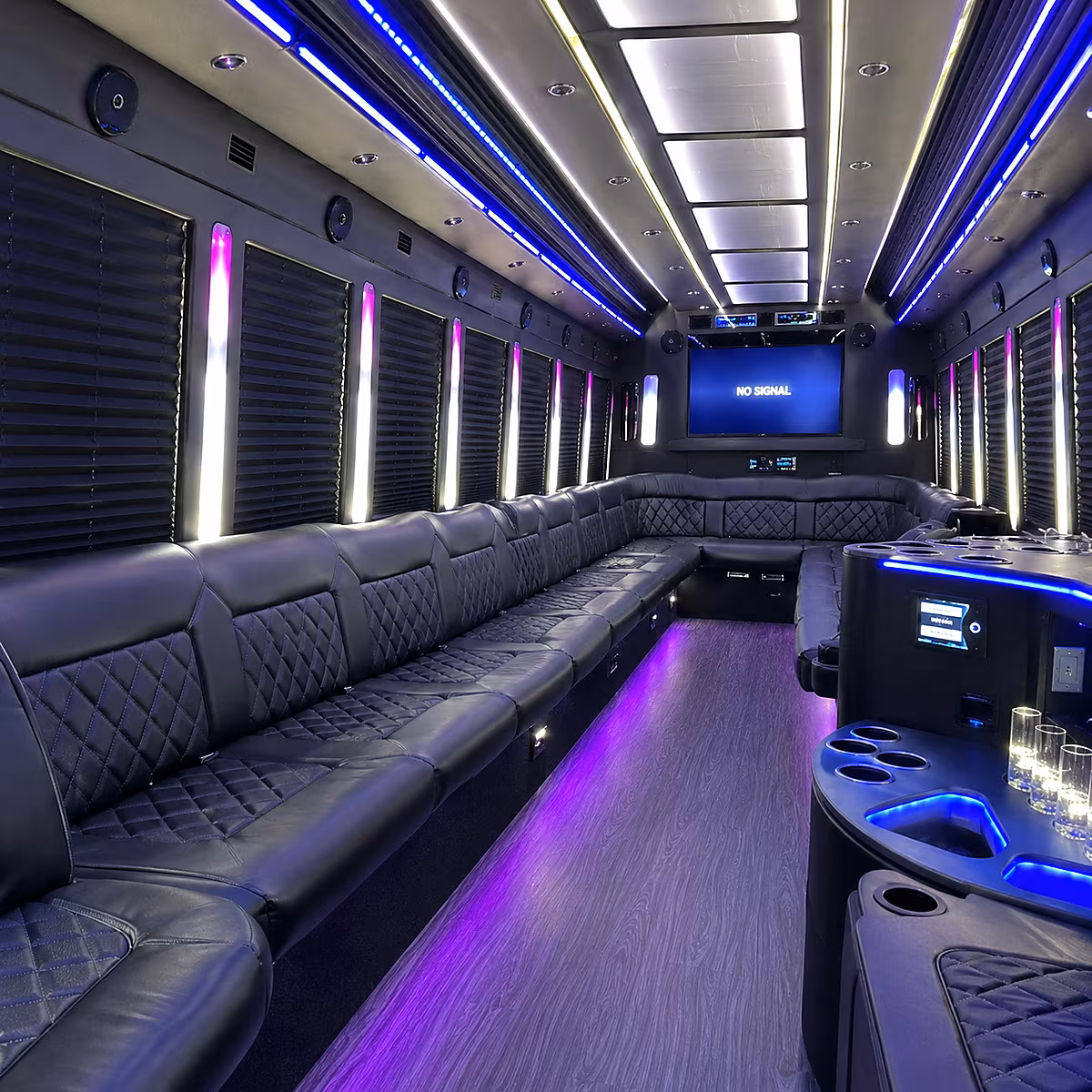 florissant 30 passenger party bus inside