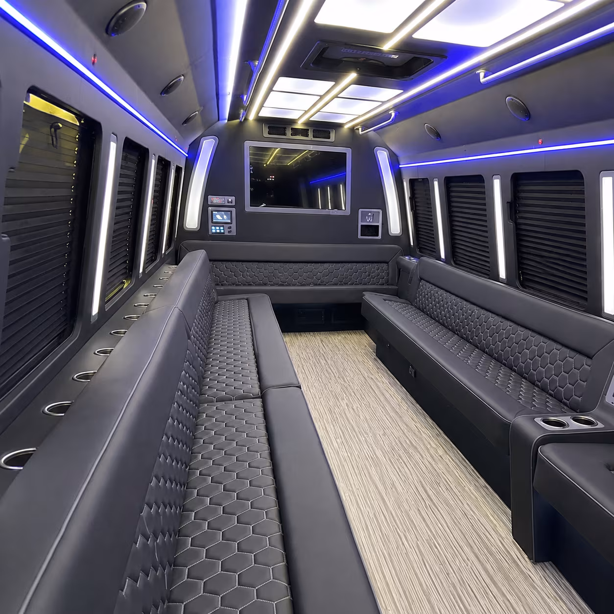 florissant 40 passenger party bus inside