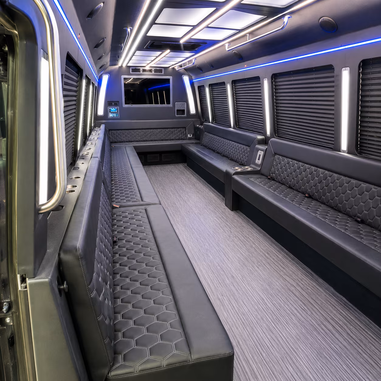 florissant 40 passenger party bus interior
