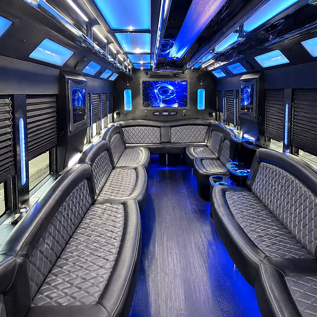 florissant 50 passenger party bus interior